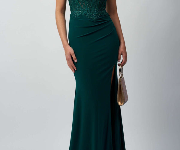 green emerald velvet dress Prom Dress - Formal Dark Green Dresses | Corset