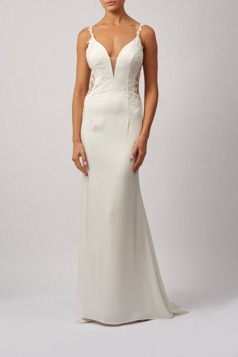 Mascara Ivory White Lace Cut Through Gown MC181425 Cargo Clothing