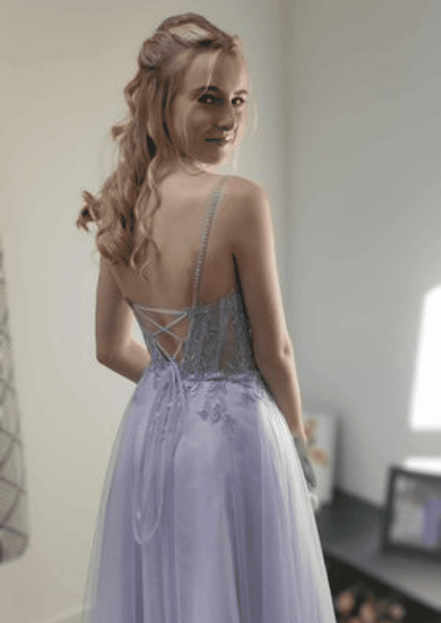 Lavender MC119511 Tulle Glitter Ballgown - Cargo Clothing