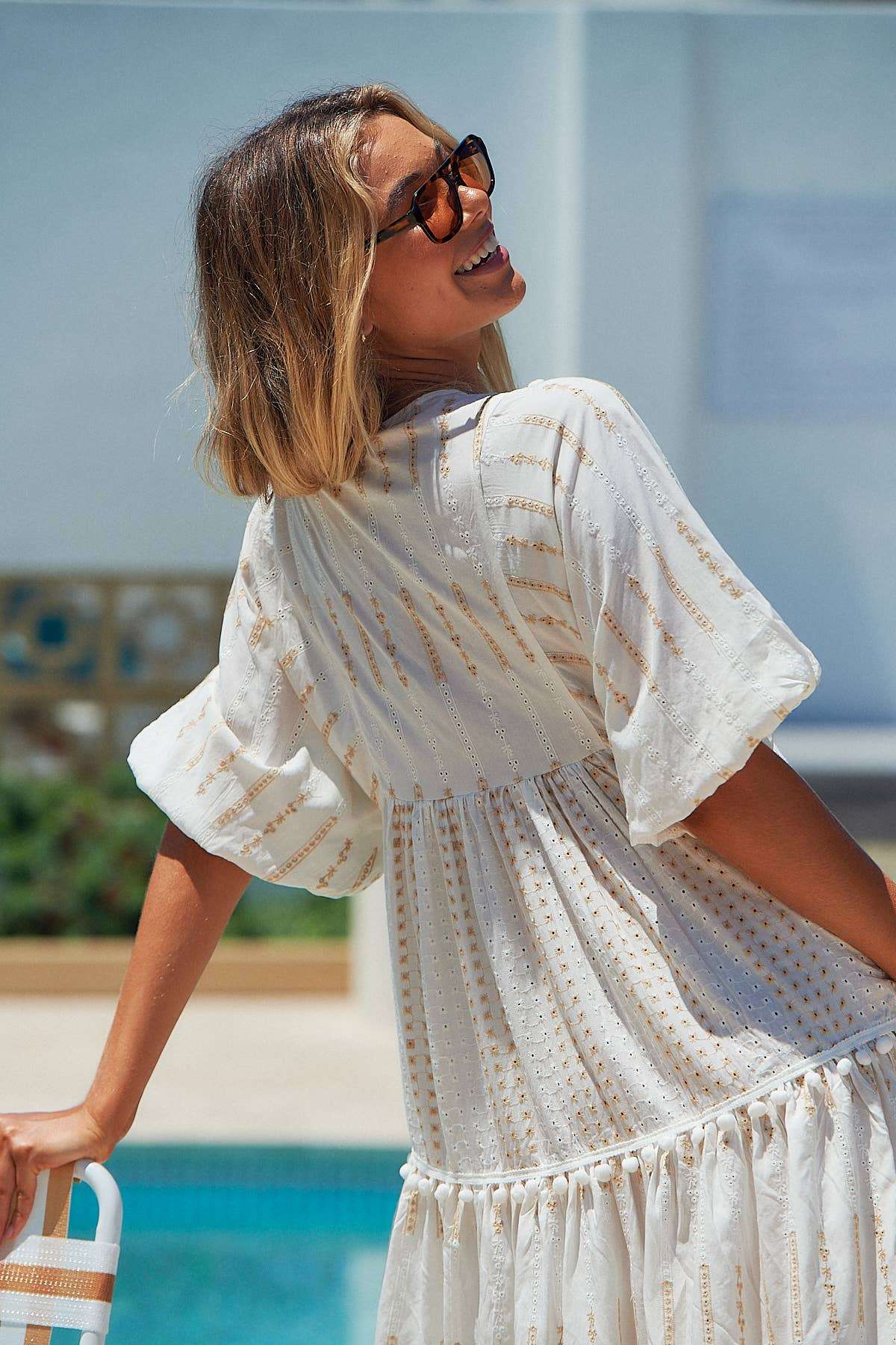 Jaase Seashell Palace Dress - Boho Summer Midi
