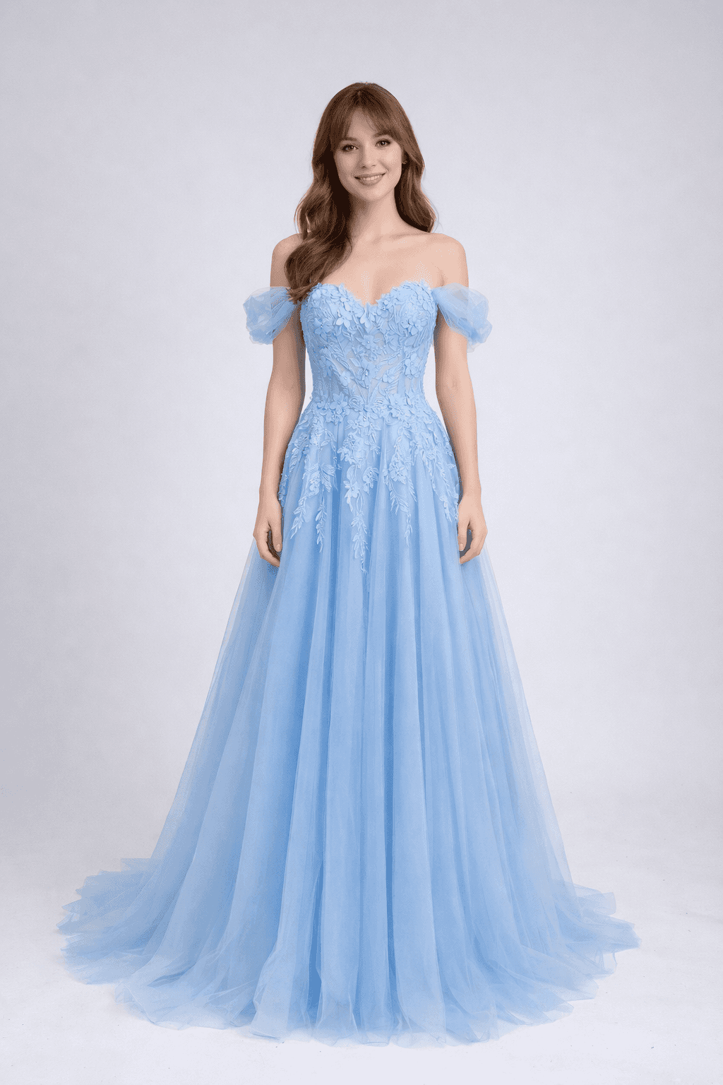 Baby Blue Corset Dress - Ylona | Sweetheart, Strapless Corset Baby Blue Corset Dress - Ylona | Sweetheart, Strapless Corset