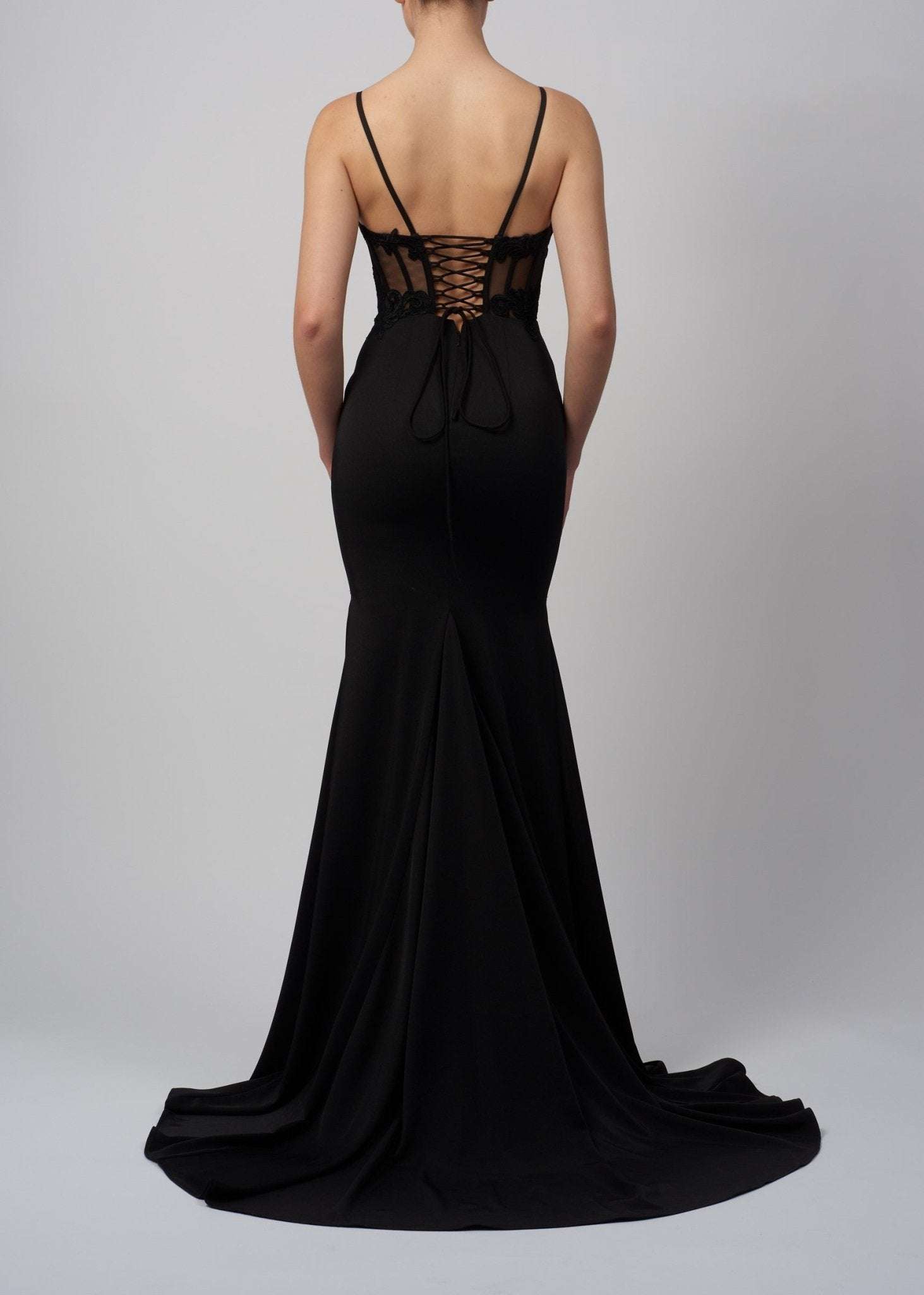 Mascara Satin Prom Dress