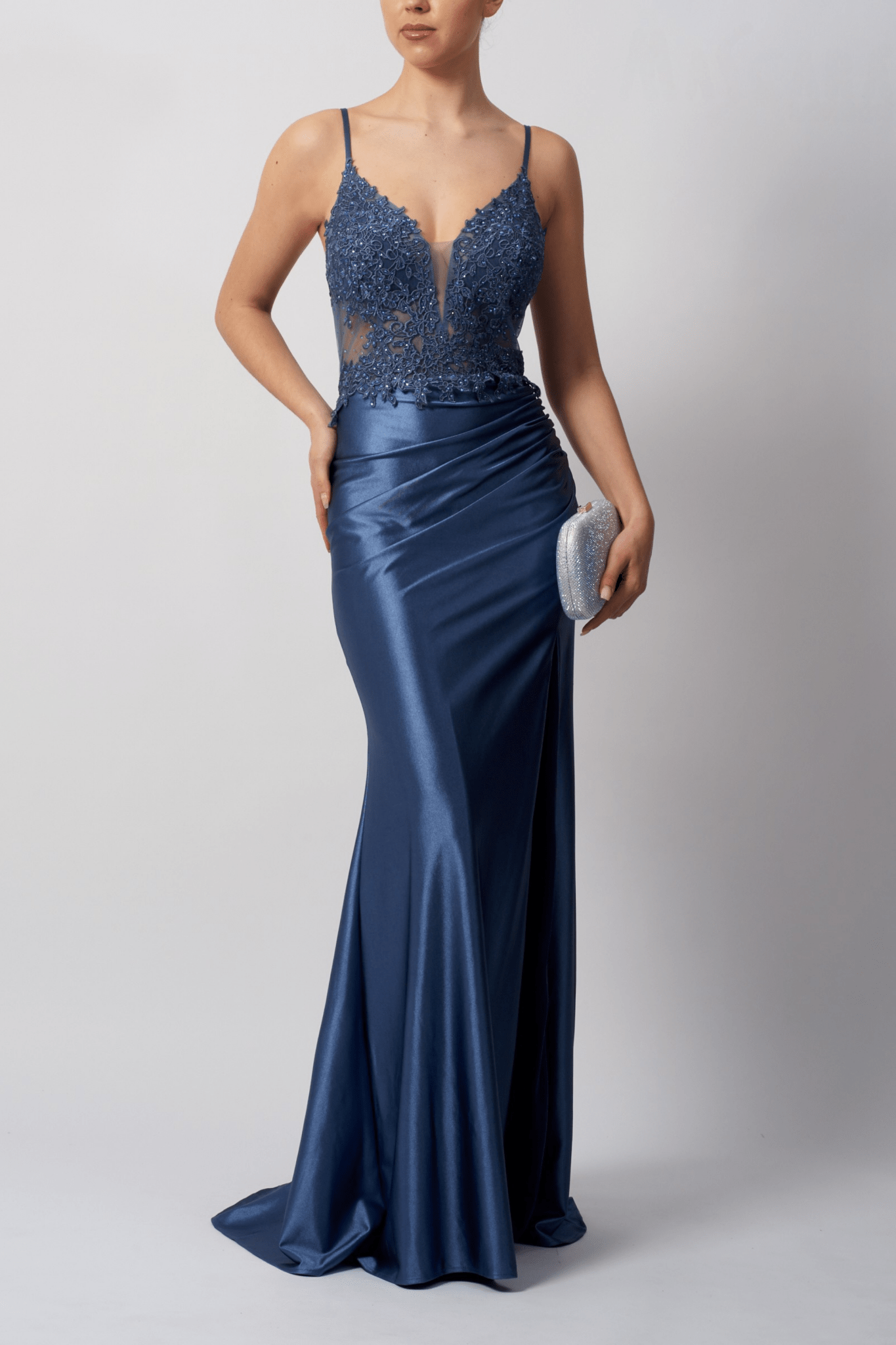 Mascara Cargo Prom Dresses Navy Abiti Mascara London Prom Dress