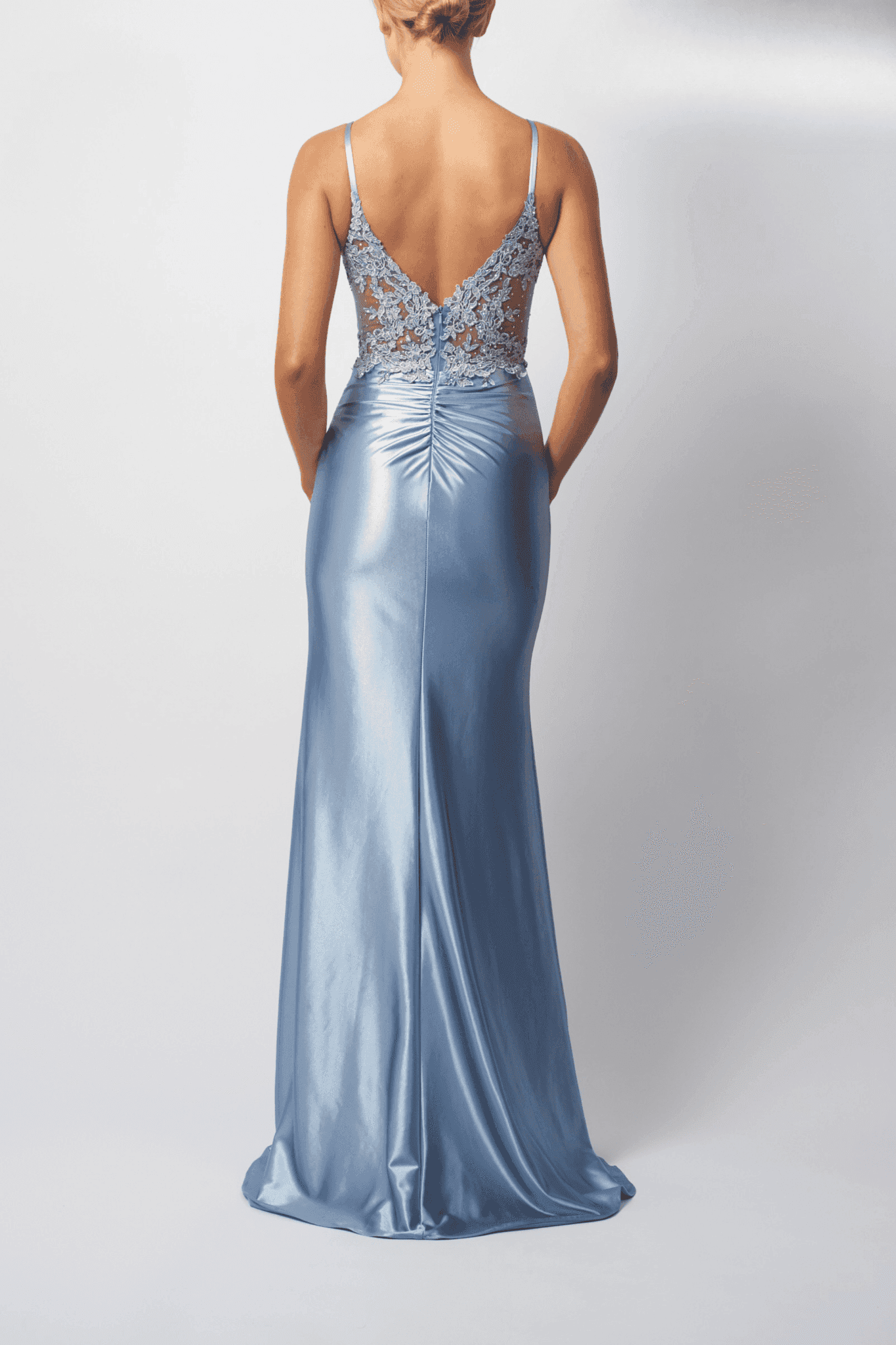 Prom Dress - Airforce Blue | Fitted Design, Standout Color Prom Dress - Airforce Blue | Fitted Design, Standout Color