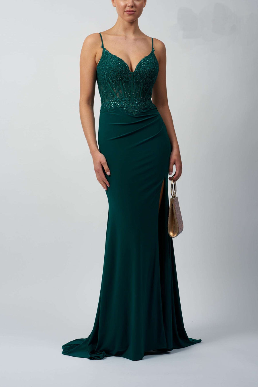 Prom Dress - Formal Dark Green Dresses | Corset - Mascara MC18328 Prom Dress - Formal Dark Green Dresses | Corset - Mascara MC18328