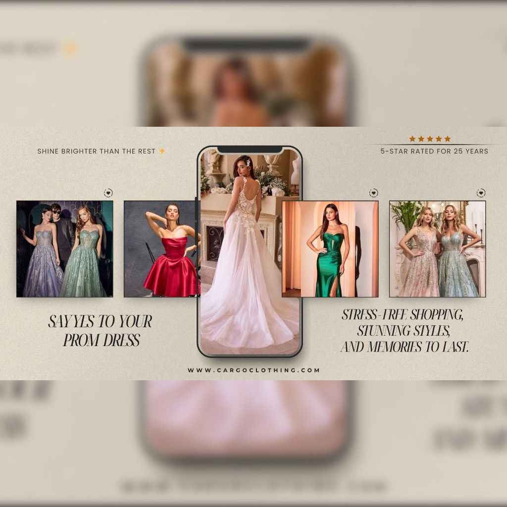 Stunning designer evening gowns and formal dresses for proms, weddings, and special occasions at Cargo Clothing Cornwall