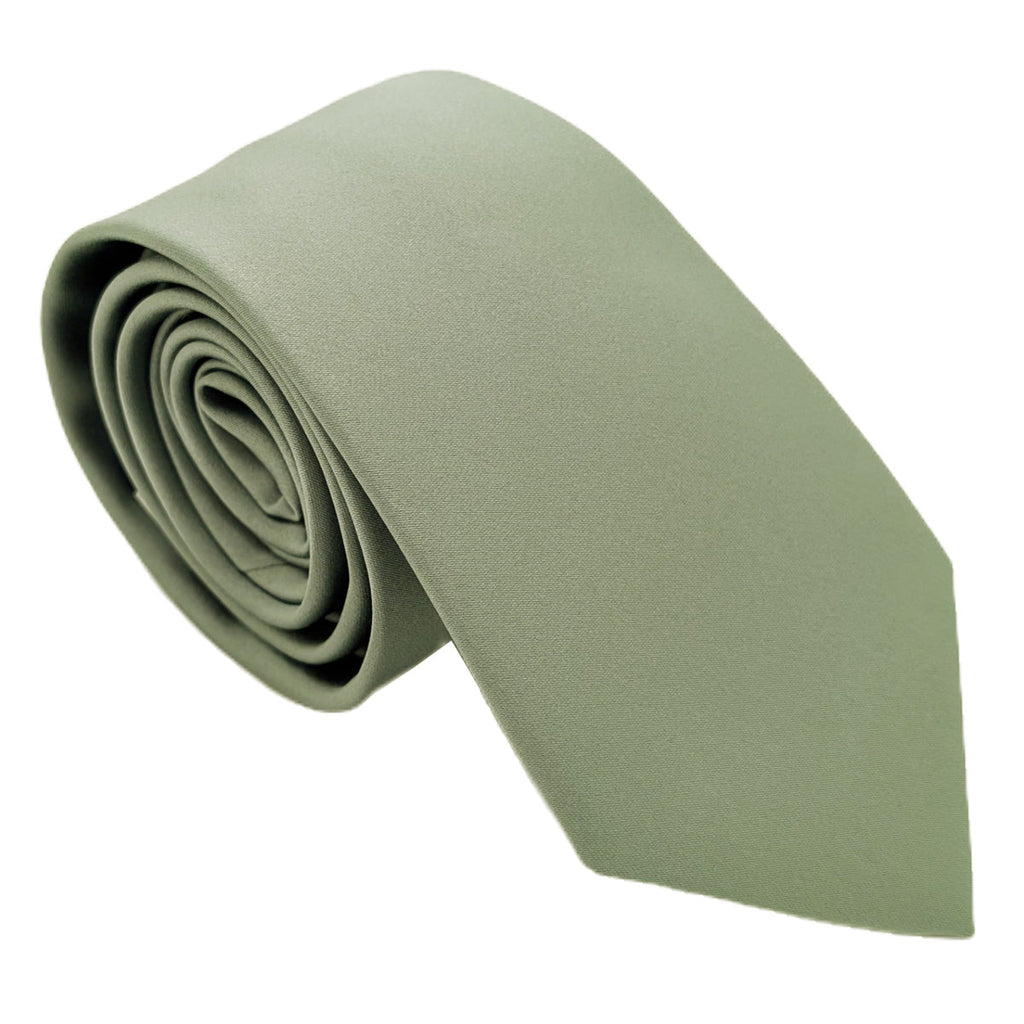 Sage Wedding Tie - Handmade Neckties in soft green, ideal for groomsmen or formal events. A stylish men's wedding accessory from Swagger & Swoon.