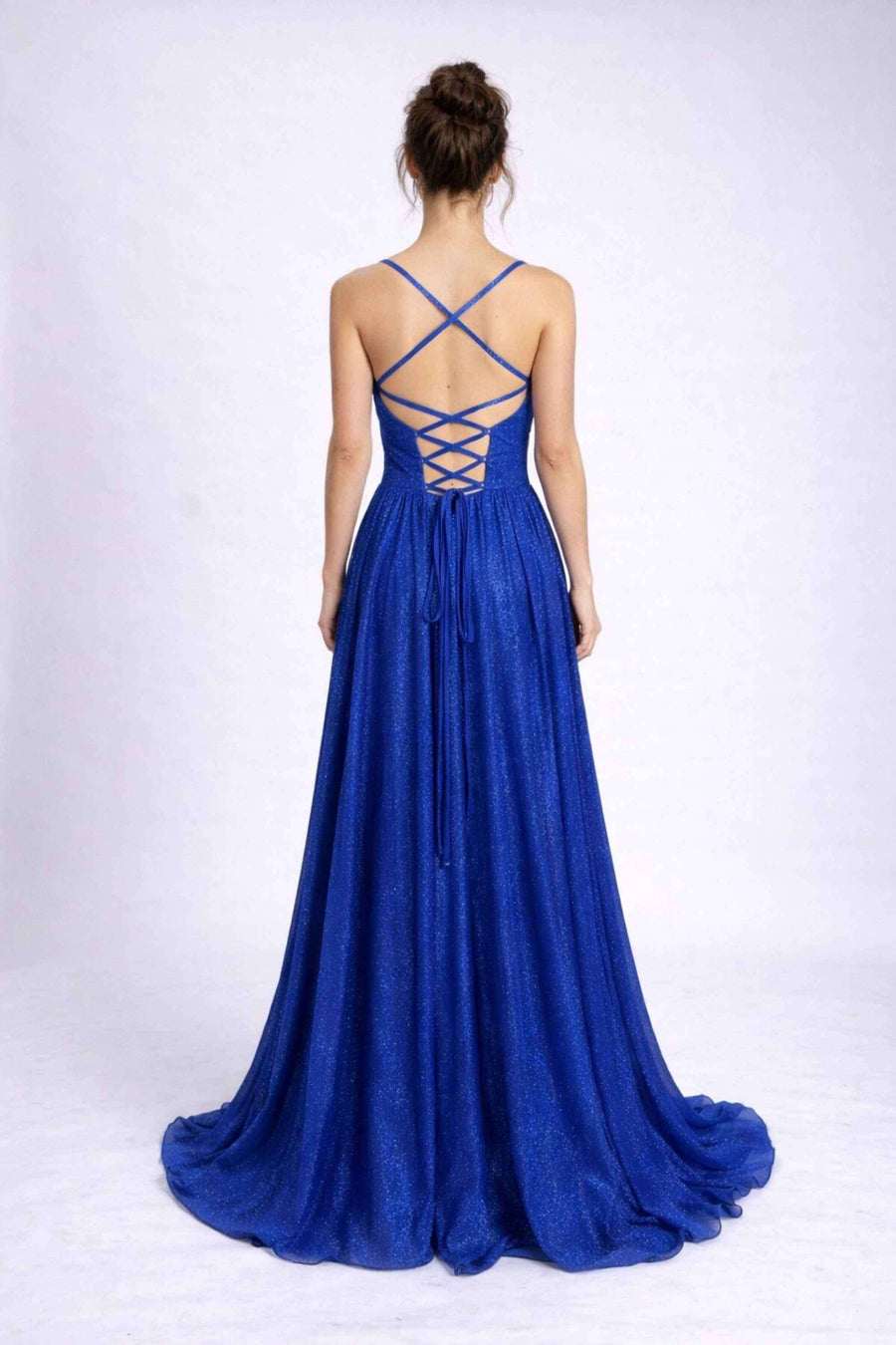 Royal Blue SABRINA Sweetheart Full Skirt Glitter Dress