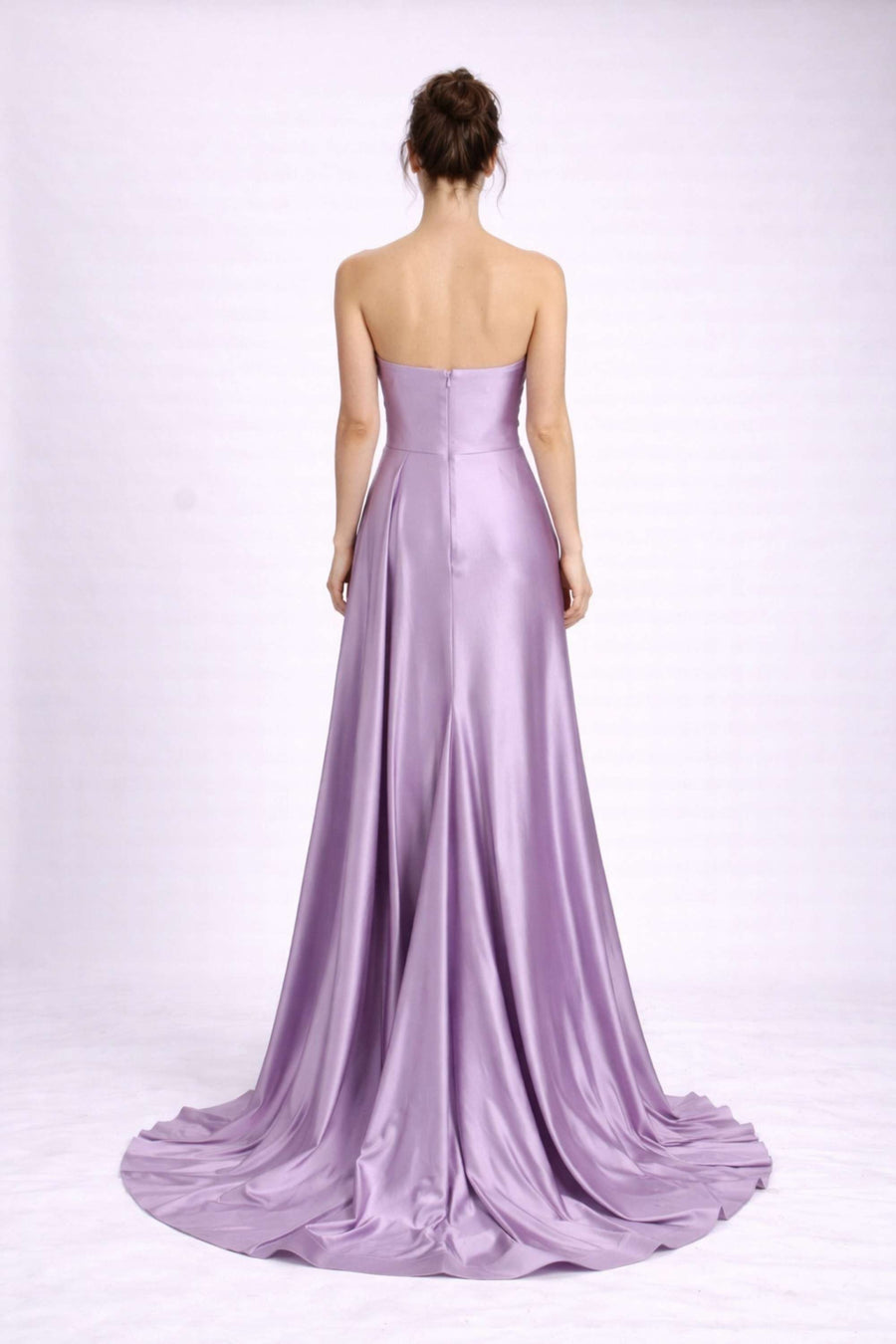 Sienna Strapless Prom Dress - Lilac Satin Corset | Luxe Design Sienna Strapless Prom Dress - Lilac Satin Corset | Luxe Design