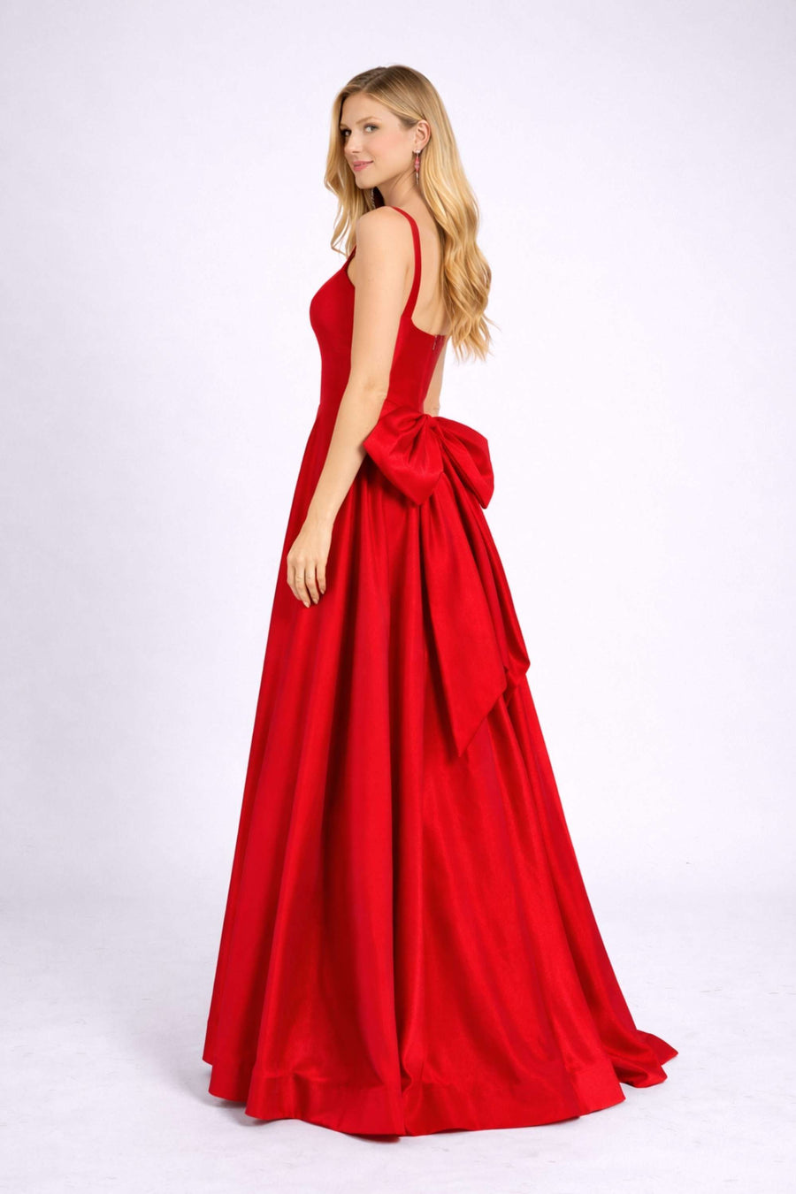 Tillie Red Bow Tafetta Ball Gown