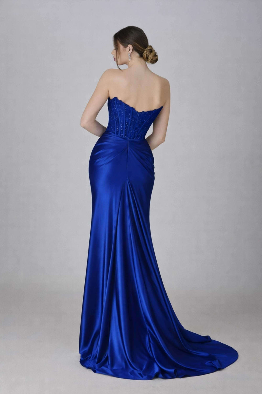 Royal Blue Prom Dresses DIANA Lace and Satin Corset Dress Royal Blue Prom Dresses DIANA Lace and Satin Corset Dress