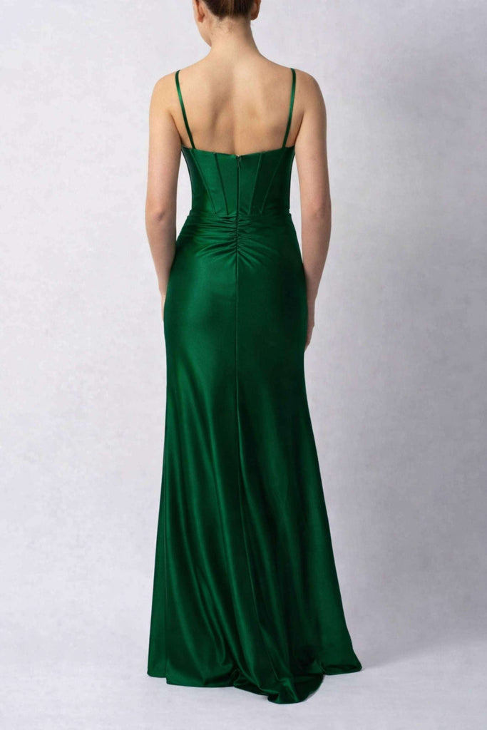 slim fit dress slacks Forest Green Evening Wear Dress - formal