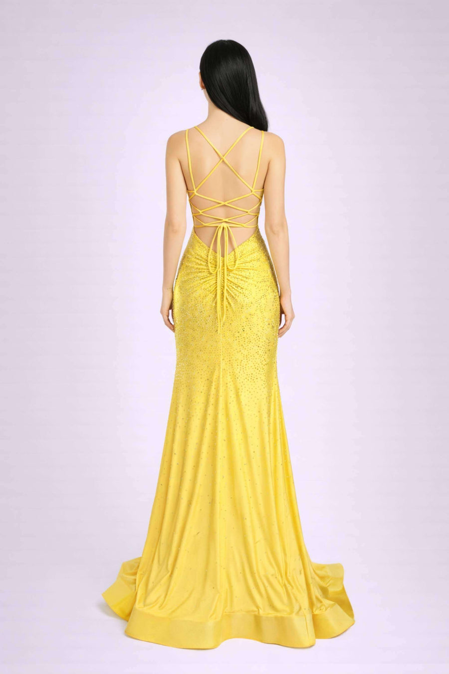 strapless open back dress Round Sleeveless Open Back Satin Party Prom Dress