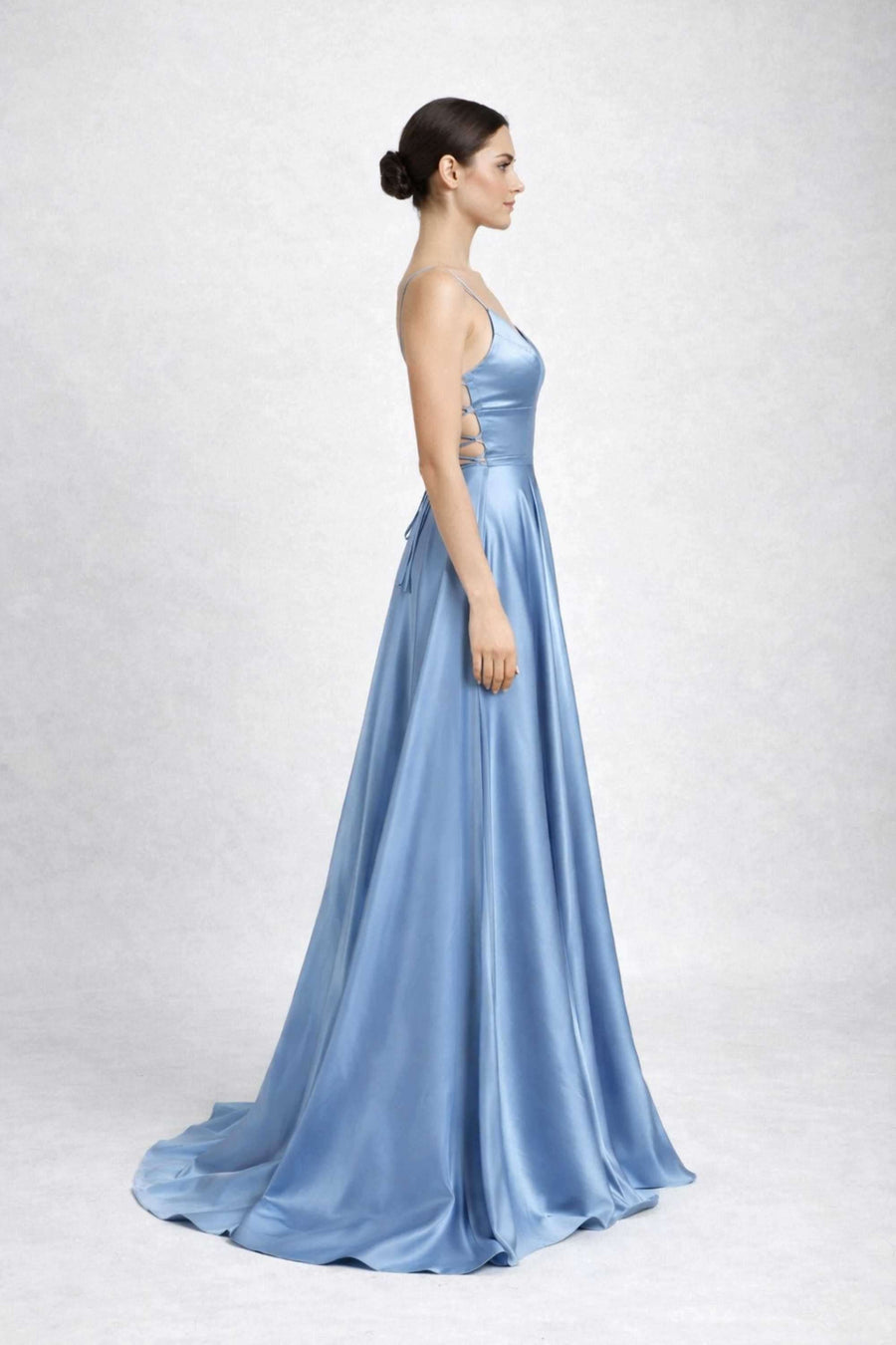 sachin and babi light blue dress Light Sky Blue Long Prom Dress Evening Party Dresses With Scarf fg7696 –  formalgowns