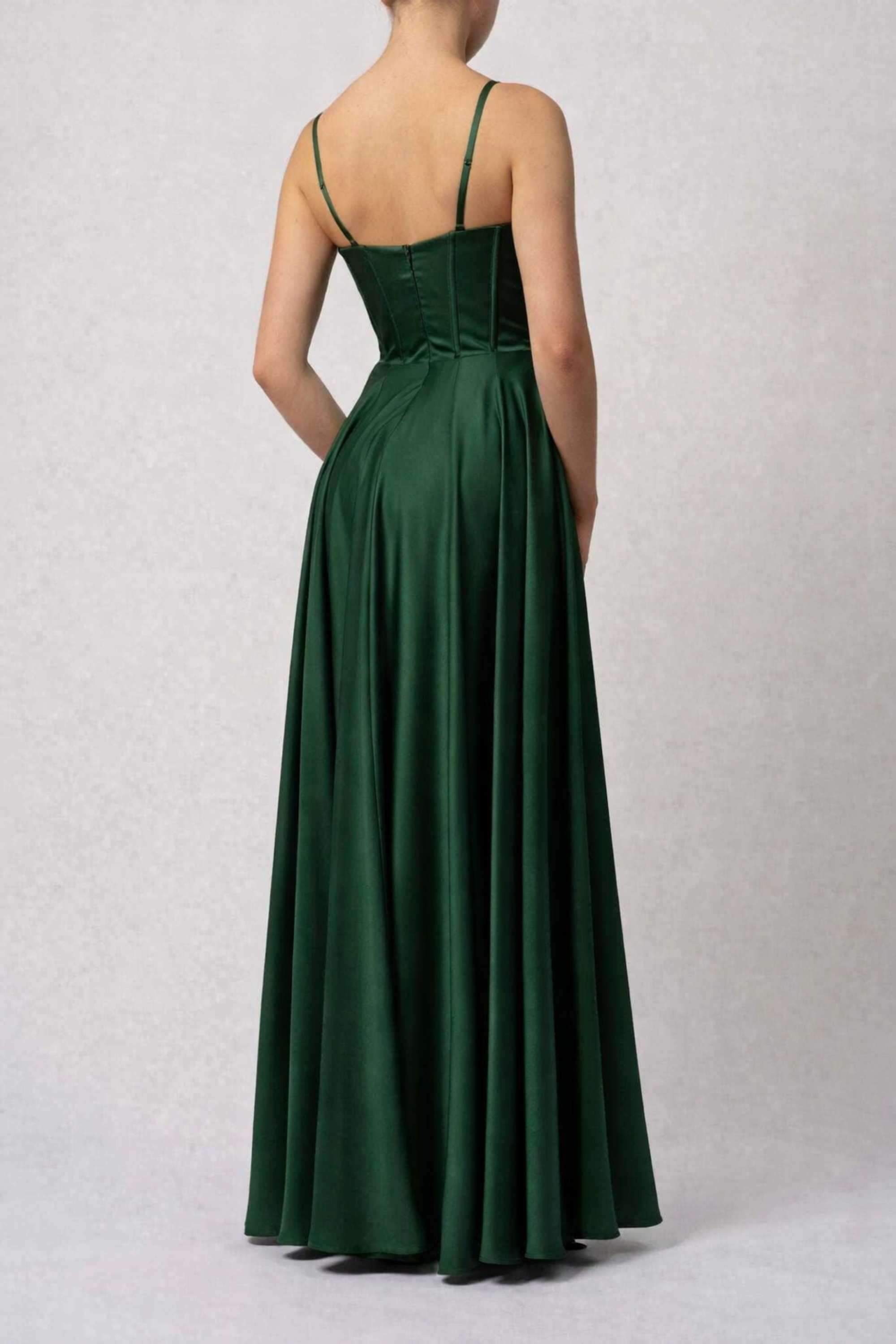 forest corset maxi dress 'Milena' Forest Corset Maxi Dress