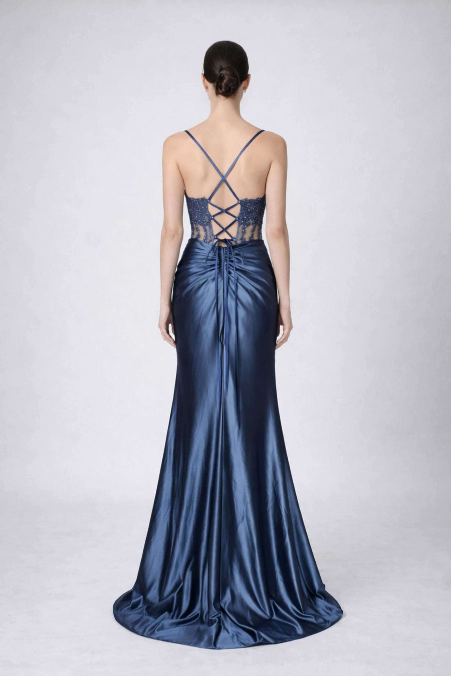 cotton tank dresses for summer Jessica Stuart Satin Dress - Blake Dusty Corset