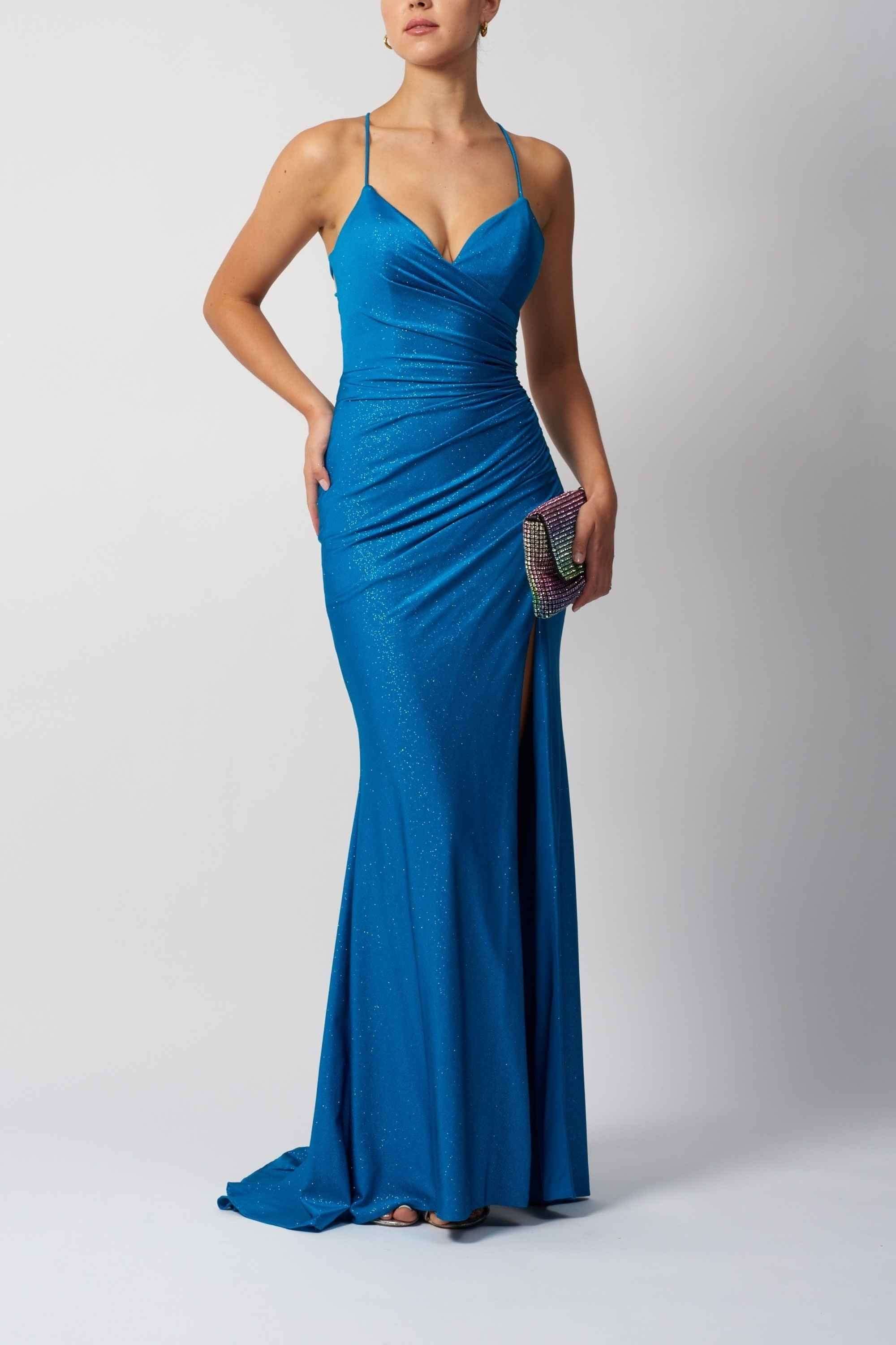 green emerald velvet dress London MC124412 Champagne Satin Bridesmaid Dress