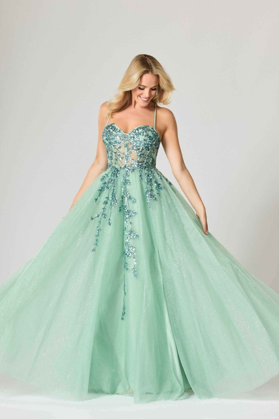 Clothes For Prom TFY Prom Tiffanys - Lia Sage Green Prom Gown