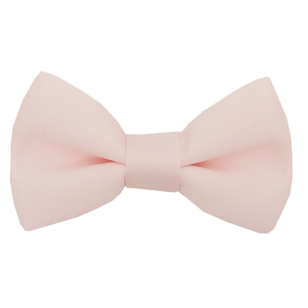 Baby Blush Bow Tie - Groom's Wedding Accessory | Handmade in soft pink, ideal for weddings and formal events. Elegant necktie for groomsmen.