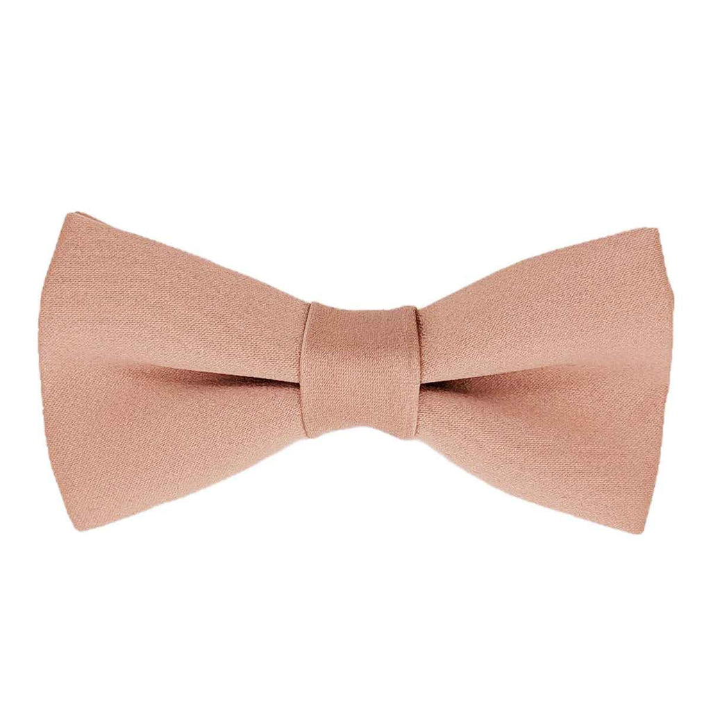 Pre-tied taupe boys bow tie with elastic band for younger children under 4, perfect for weddings or special occasions in children's formalwear.
