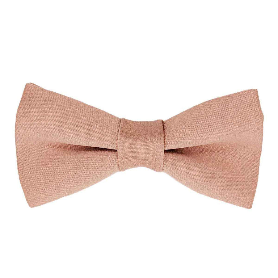 Pre-tied taupe boys bow tie with elastic band for younger children under 4, perfect for weddings or special occasions in children's formalwear.