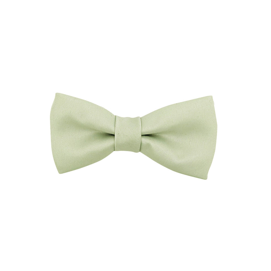 Single small Willow Bow Tie for Boys in sage green, handmade and ideal for toddlers or younger children in formal wear.