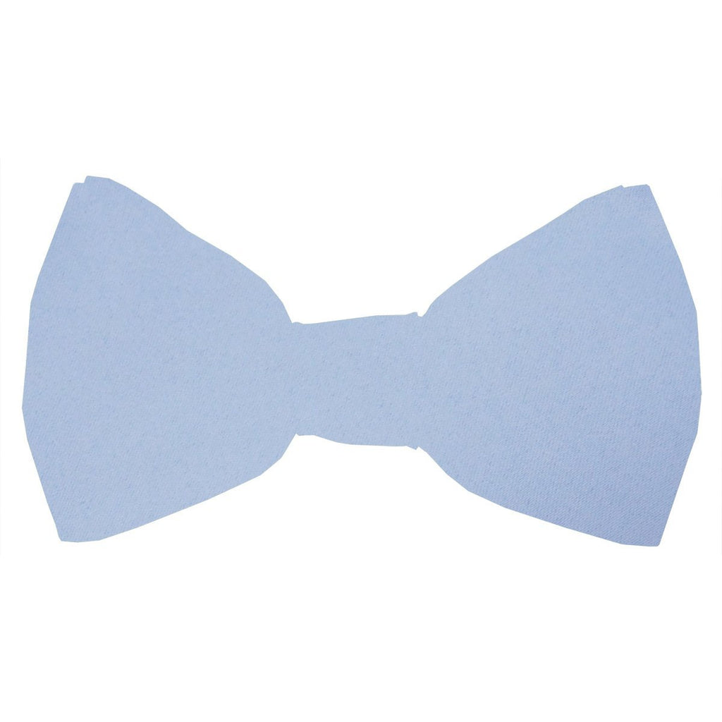Blue Daisy Bow Ties for boys made from polyester, ideal for weddings. Features a soft pastel blue color suitable for ages 0-12.