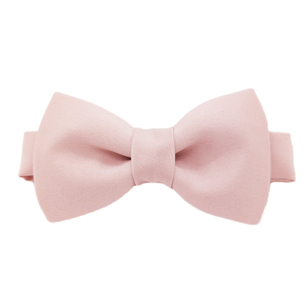 Blush Pink Boys Bow Tie with adjustable strap, handmade for weddings and formal events. Durable and stylish for ages 5-12.