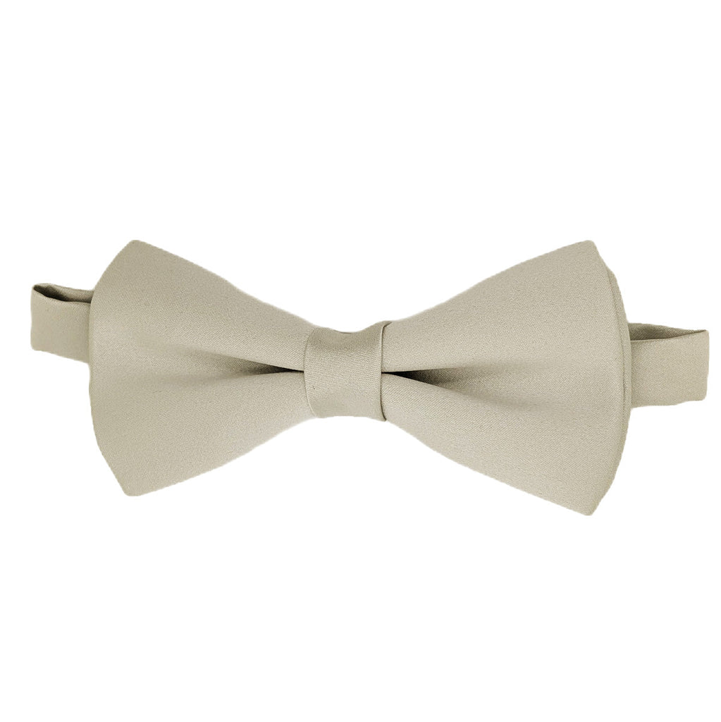 Silver Birch Bow Tie - Wedding Accessory | Handmade, Adjustable in a soft beige tone, ideal for formal events and groomsmen attire.