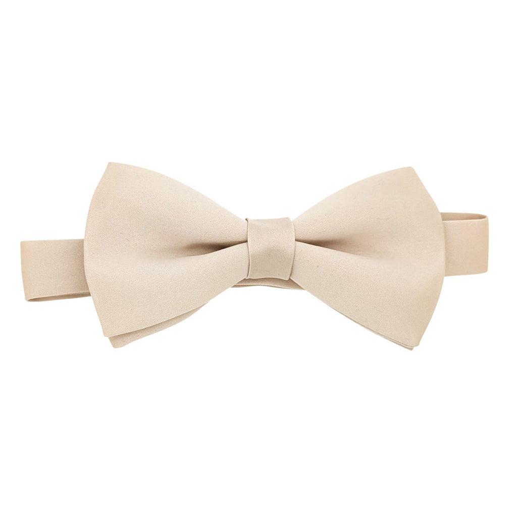Antique Champagne Bow Tie - Wedding Accessory | Handmade, Adjustable bow tie in soft champagne color, ideal for formal wedding attire.