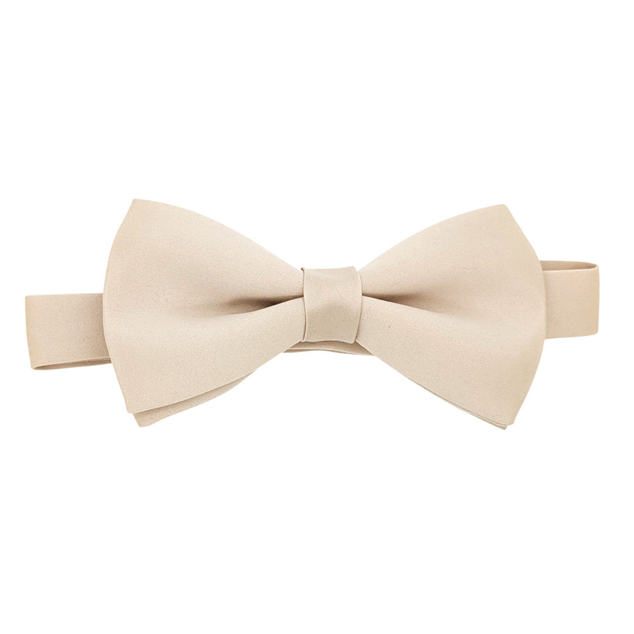 Antique Champagne Bow Tie - Wedding Accessory | Handmade, Adjustable bow tie in soft champagne color, ideal for formal wedding attire.