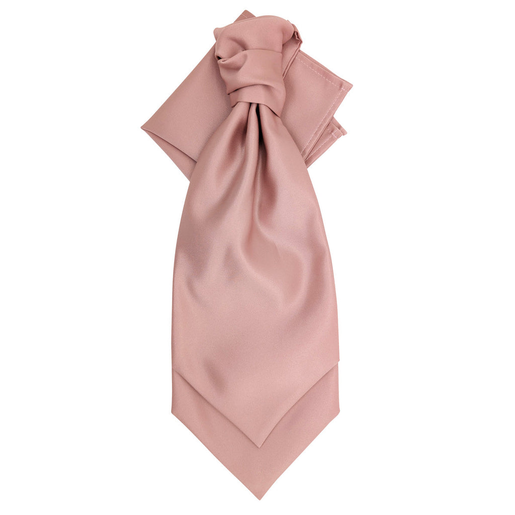 Suede Pink Wedding Cravat with matching pocket square, handmade pink cravat for weddings. Elegant groomsmen accessory in soft suede fabric.