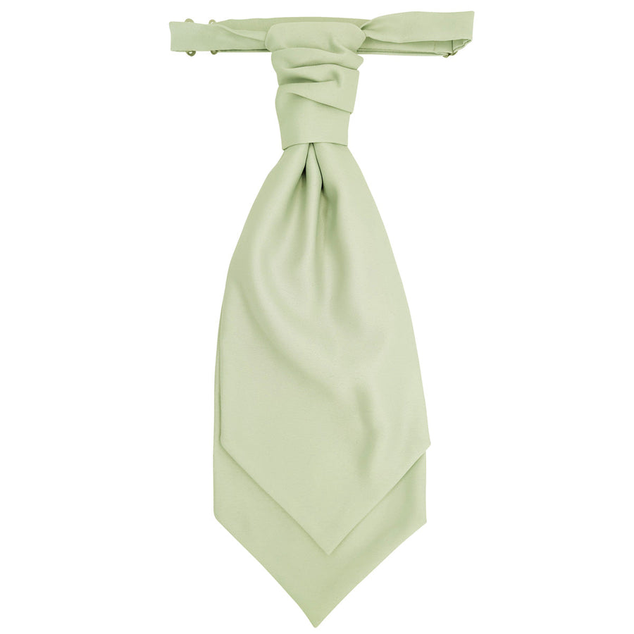 Willow Boys Cravat - Wedding Accessory in soft green, handmade with adjustable neck strap. Ideal for children's formalwear and groomsmen outfits.