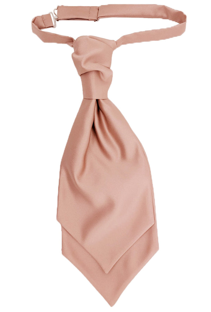 Taupe Wedding Cravat with adjustable neck strap, handmade for formal occasions. Ideal groom or groomsmen accessory from Swagger & Swoon.