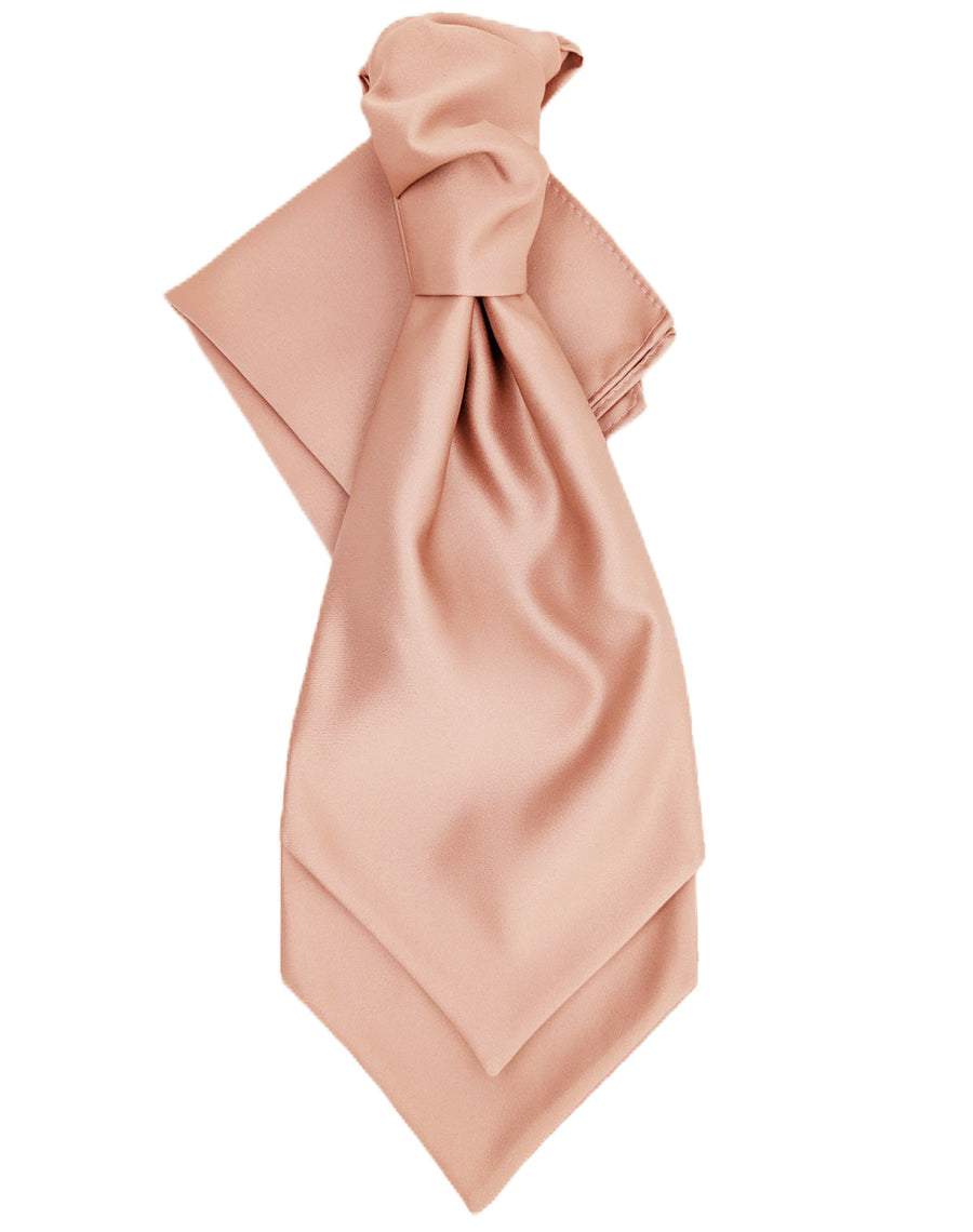 Handmade taupe cravat in a classic wedding style, featuring a smooth satin finish. Elegant neckwear for formal events or ceremonies.