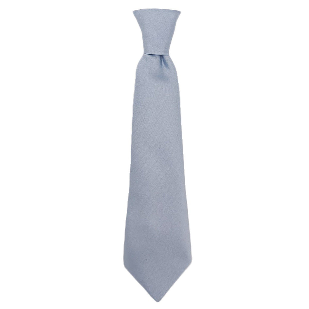 Dusty Blue Boys Tie in a classic knot, ideal for weddings and formal events. Handmade in the UK for children aged 5-12.
