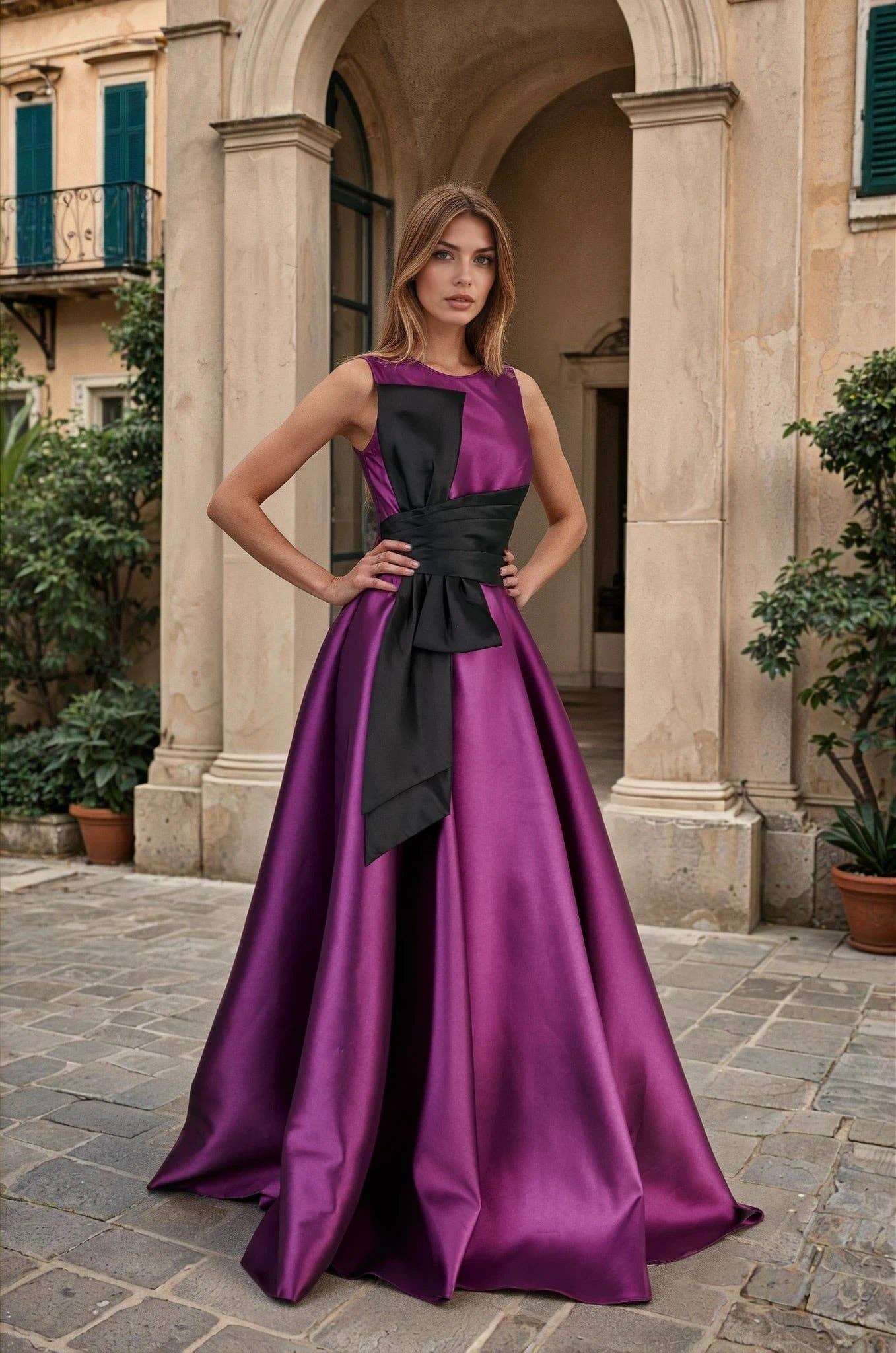 eggplant purple prom dress Eggplant Purple Pleating Off The Shoulder Mermaid Simple Satin Prom Dresses, CP1047
