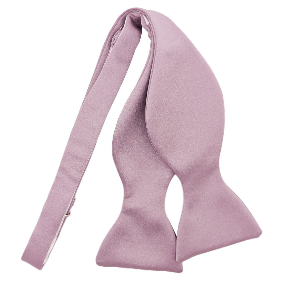Self-tie Lavender Frost Bow Tie in soft satin fabric, offering a customizable fit for weddings and formal occasions. Classic men's accessory.