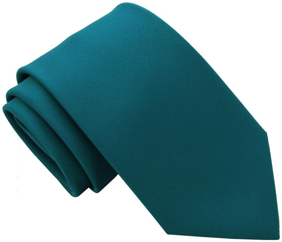 Peacock Wedding Tie in teal, a sleek men's necktie ideal for grooms and formal events. Available in multiple sizes for a tailored fit.