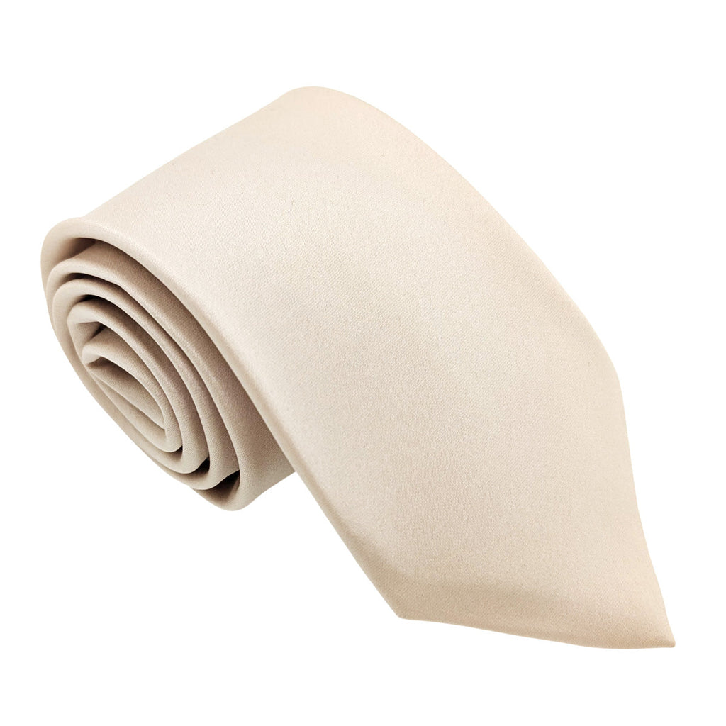 Champagne Wedding Tie - Antiqued Elegance handmade in the UK, featuring a soft satin finish ideal for grooms and formal occasions.