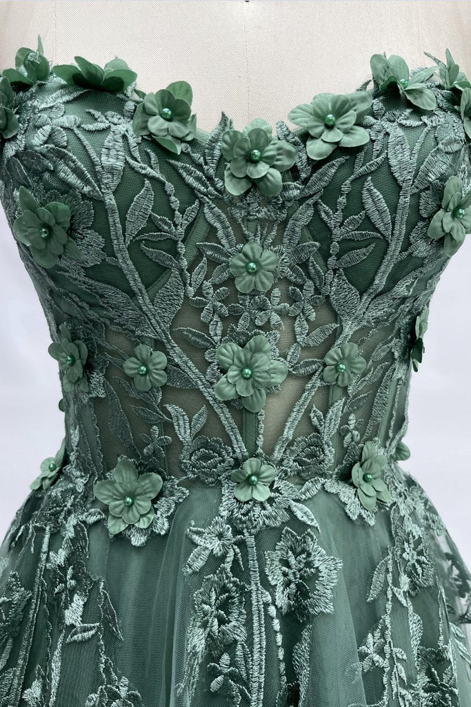 Sage Green YLONA Corset Top Tulle Dress - Cargo Clothing