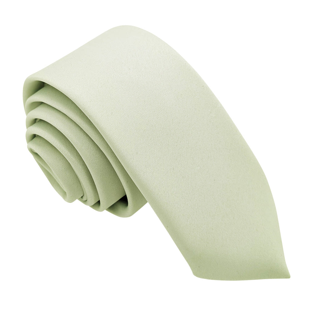 Rolled Willow Boys Tie in soft pastel green, handmade in the UK for weddings. Available in various sizes for children's formalwear.