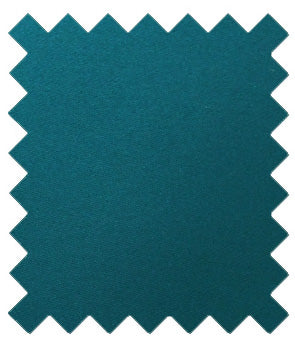 Close-up fabric swatch of the Peacock Wedding Tie in teal, showcasing its smooth texture and rich color for wedding accessories.