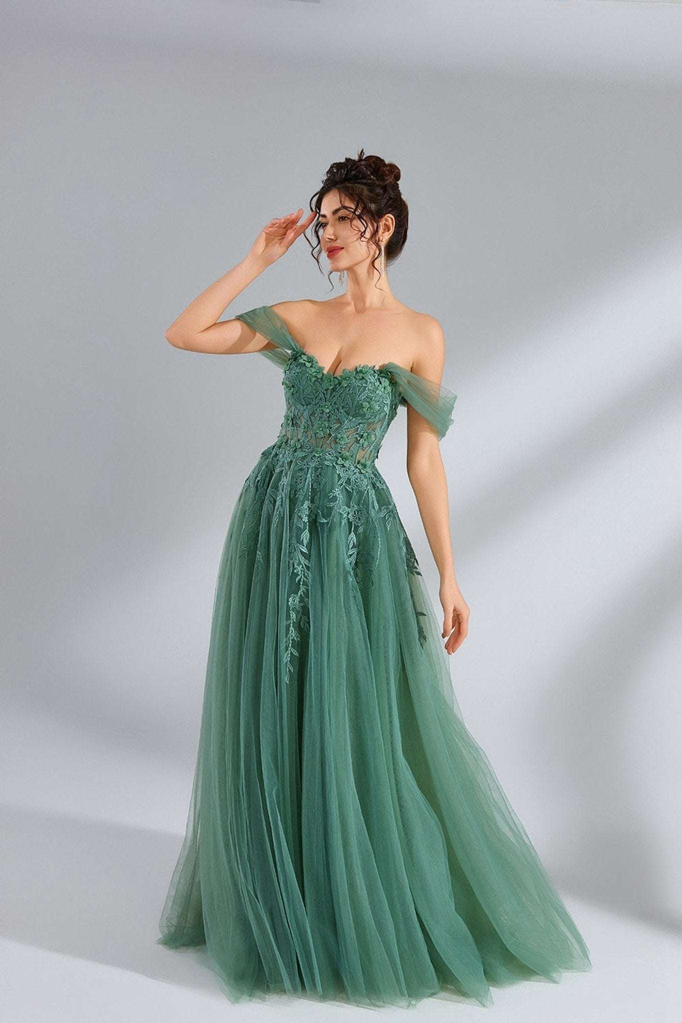 Sage Green Corset Top Tulle Dress Ylona - Cargo Clothing UK 6 / Sage Sage Green Corset Top Tulle Dress Ylona - Cargo Clothing UK 6 / Sage