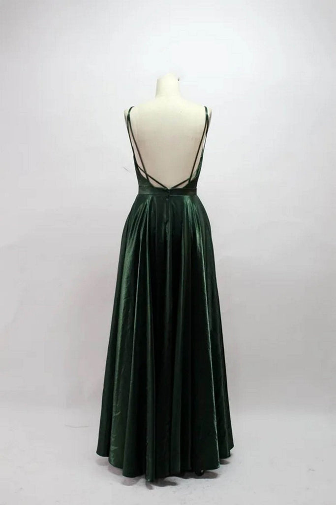 32569 Green Shimmer full skirted dress - Cargo Clothing