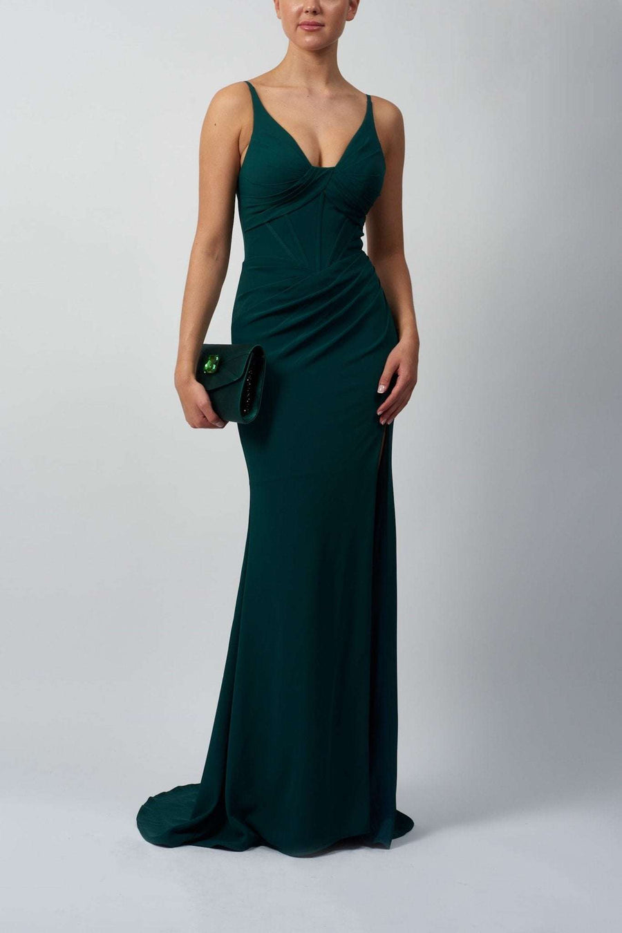 Mascara MC16326 Gown - Forest Green Fitted Dress | Evening, Formal Mascara MC16326 Gown - Forest Green Fitted Dress | Evening, Formal