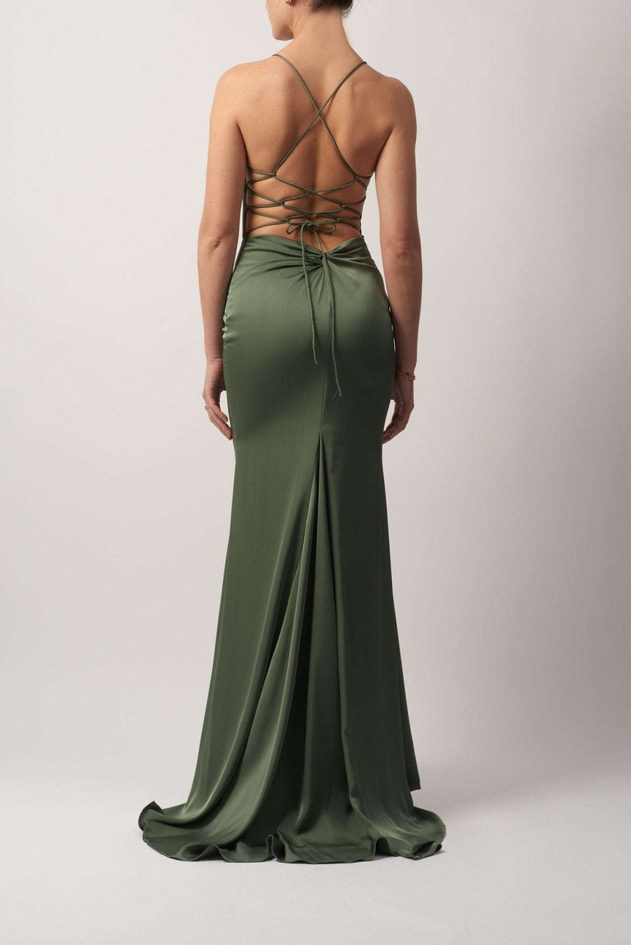 Steele Blue Satin Slip Dress