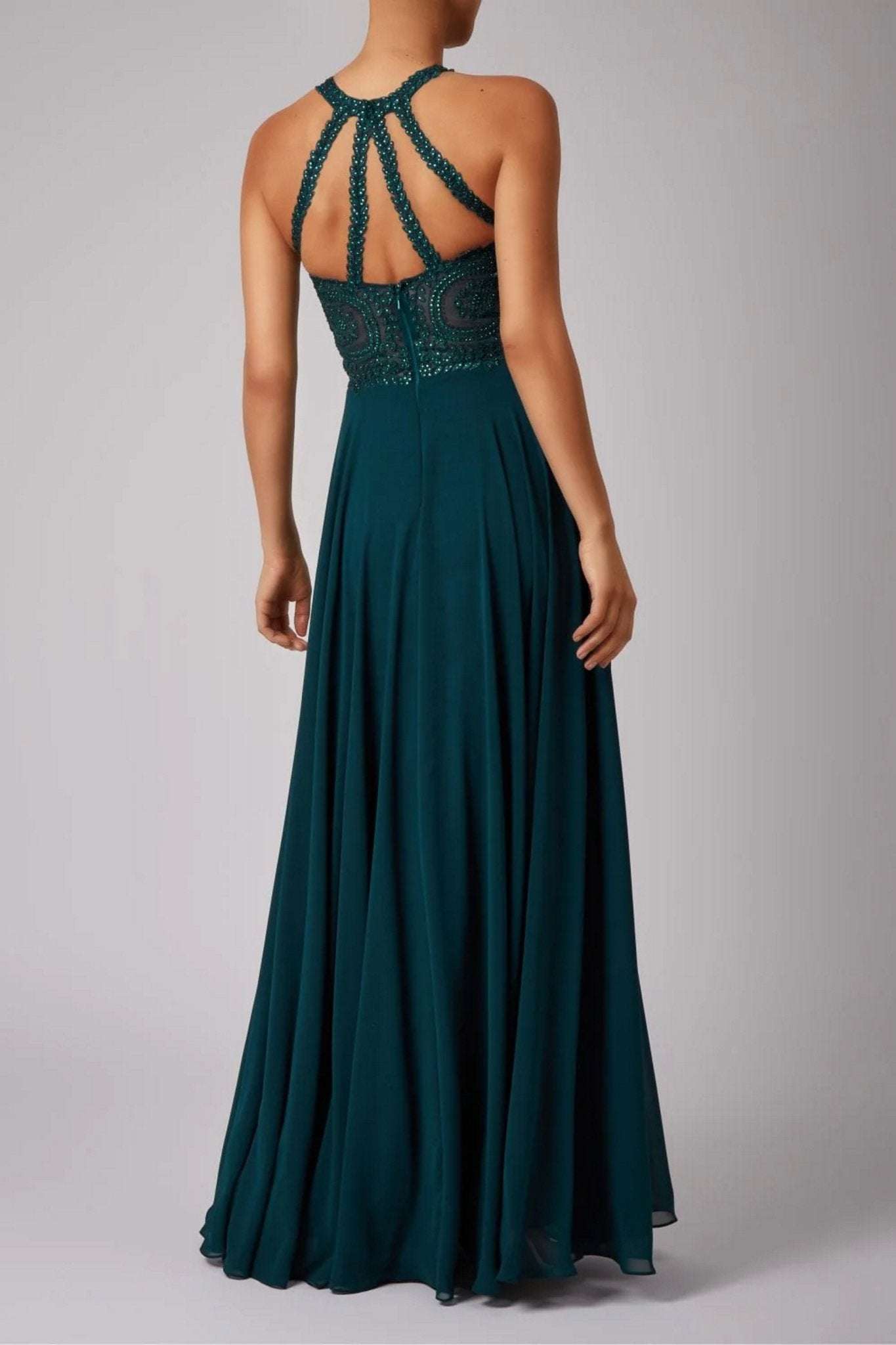 slim fit dress slacks Heart of Glass Satin Maxi Dress