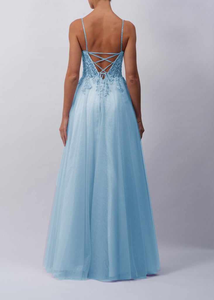 Baby blue Tulle Glitter Prom Dress MC119511
