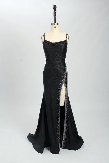 Black BELLA Lace up Jewel Galaxy Dress - Cargo Clothing